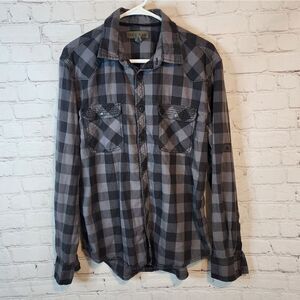 Men's Decree longsleeve button-down shirt, size Large